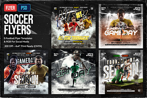 5 Soccer Flyer Template, a Flyer Template by OnurDemircan