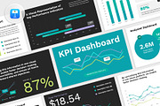 Kpi Dashboard Keynote, a Presentation Template by rgbryand (Thumbnail 1 of 6)