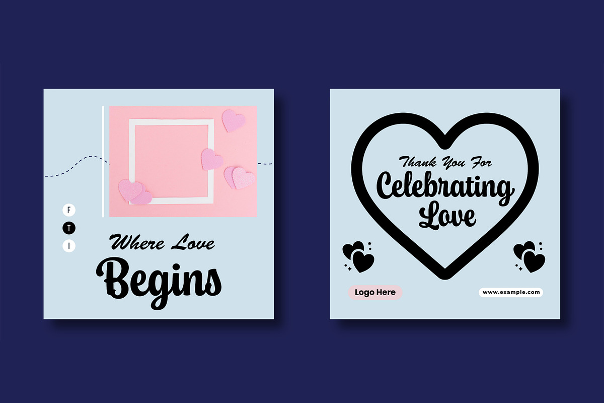 Valentine Social Media Post Template, a Social Media Template by MightyDesign (Photo 5 of 8)