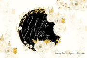 White Wedding Floral Clipart, an Object Graphic by savanamm design (Thumbnail 1 of 8)