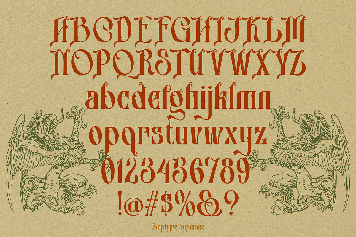 Zaphyre Antique Font, a Blackletter Font by TypeClassHeroes (Photo 4 of 10)