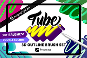 Outline TUBE Brush set, a Brush Add-On by Magnatype (Thumbnail 1 of 6)