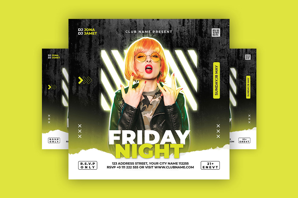 Ignite the night with flyer fever!, a Flyer Template by CocoDesign (Photo 1 of 2)