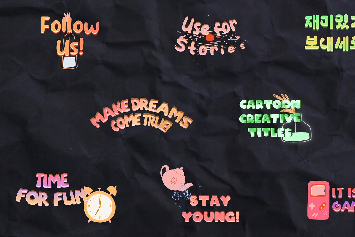 Cartoon Creative Titles for DaVinci, a Templates & Theme by 2dfx (Photo 1 of 2)