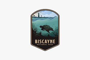 Biscayne National Park logo patch, a Branding & Logo Template by DOMHOUZE