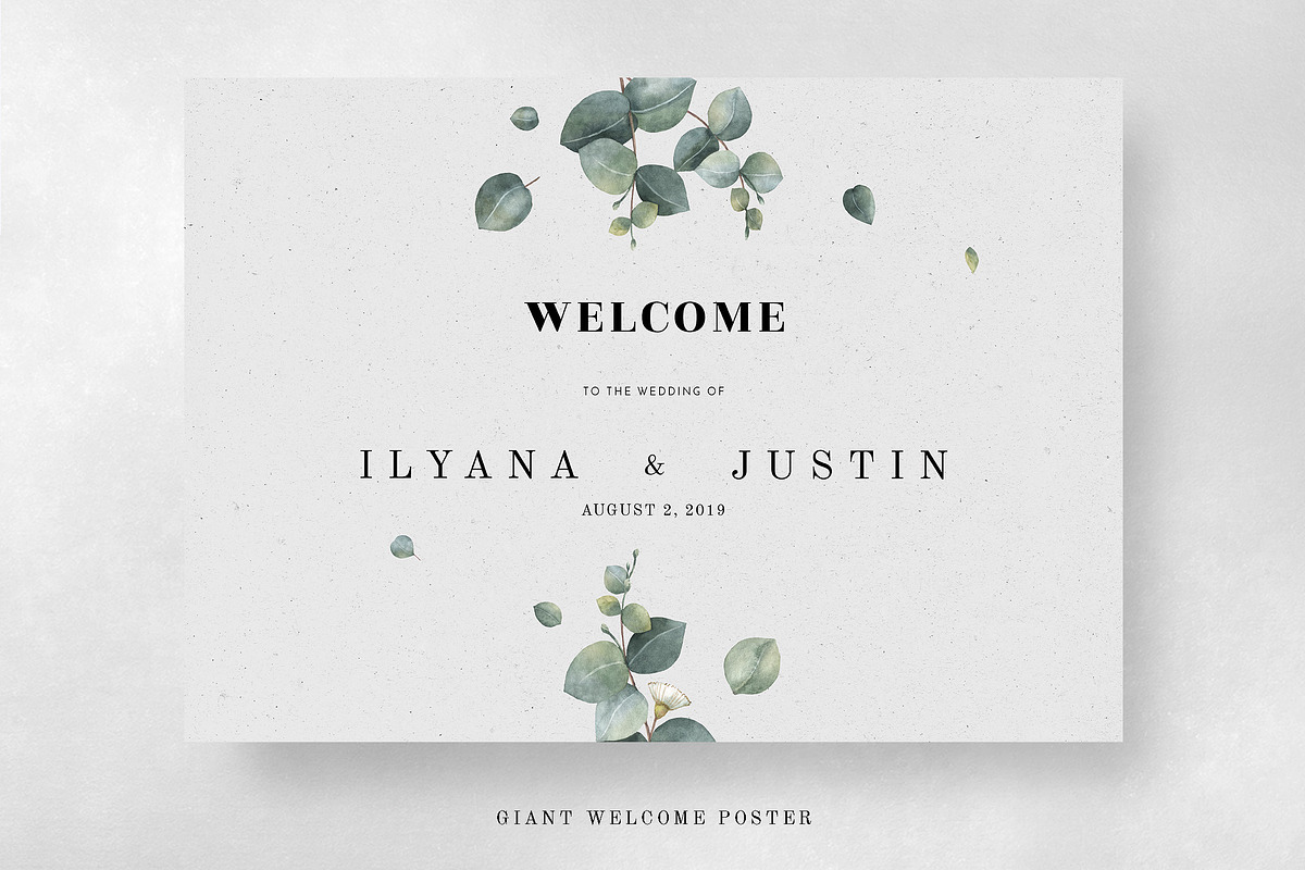 Eucalyptus Foliage Wedding Suite, an Invitation Template by BlueRobinDesignShop (Photo 10 of 10)
