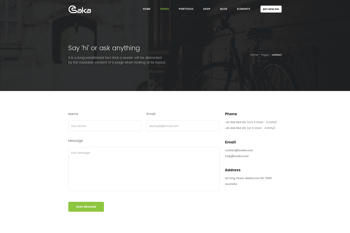 Osaka - Landing Page PSD Template, a Landing Page Template by bigpsfan's SHOP (Photo 10 of 14)