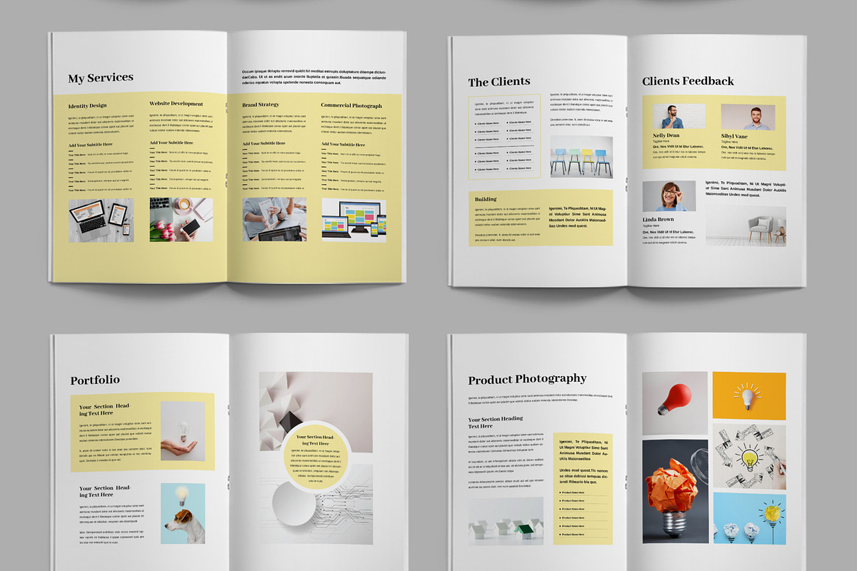 Brand Portfolio Template Layout, a Brochure Template by ContestDesign (Photo 3 of 3)