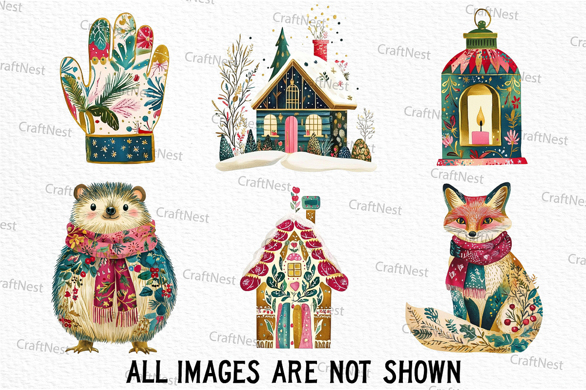 Whimsical Winter Clipart Bundle, an Illustration by Craft Nest (Photo 3 of 6)