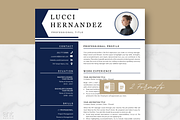 Modern Resume Template - The Lucci, a Resume Template by AntDesignStudio (Thumbnail 1 of 9)