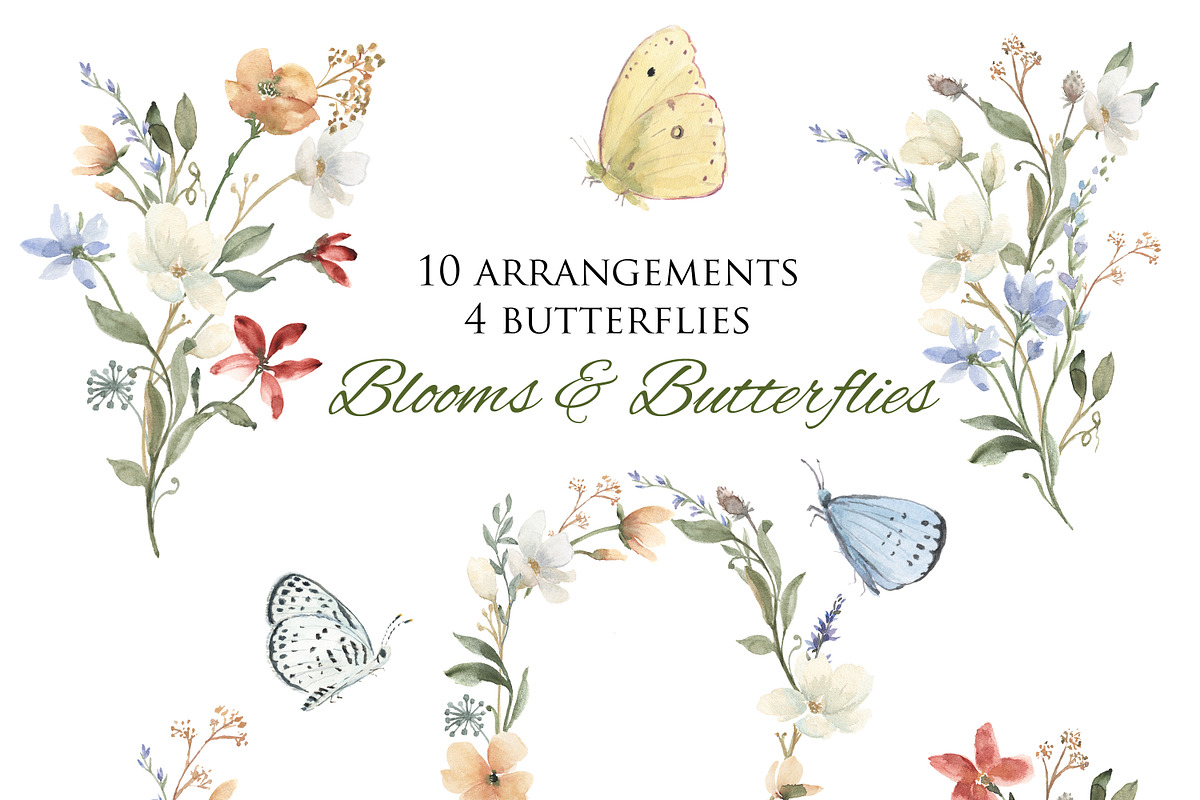 Wildflowers and Butterflies, an Illustration by Graphic Blue Bird (Photo 2 of 5)