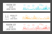 Vector set design silhouette city, an Object Graphic by Haisonok (Thumbnail 4 of 4)