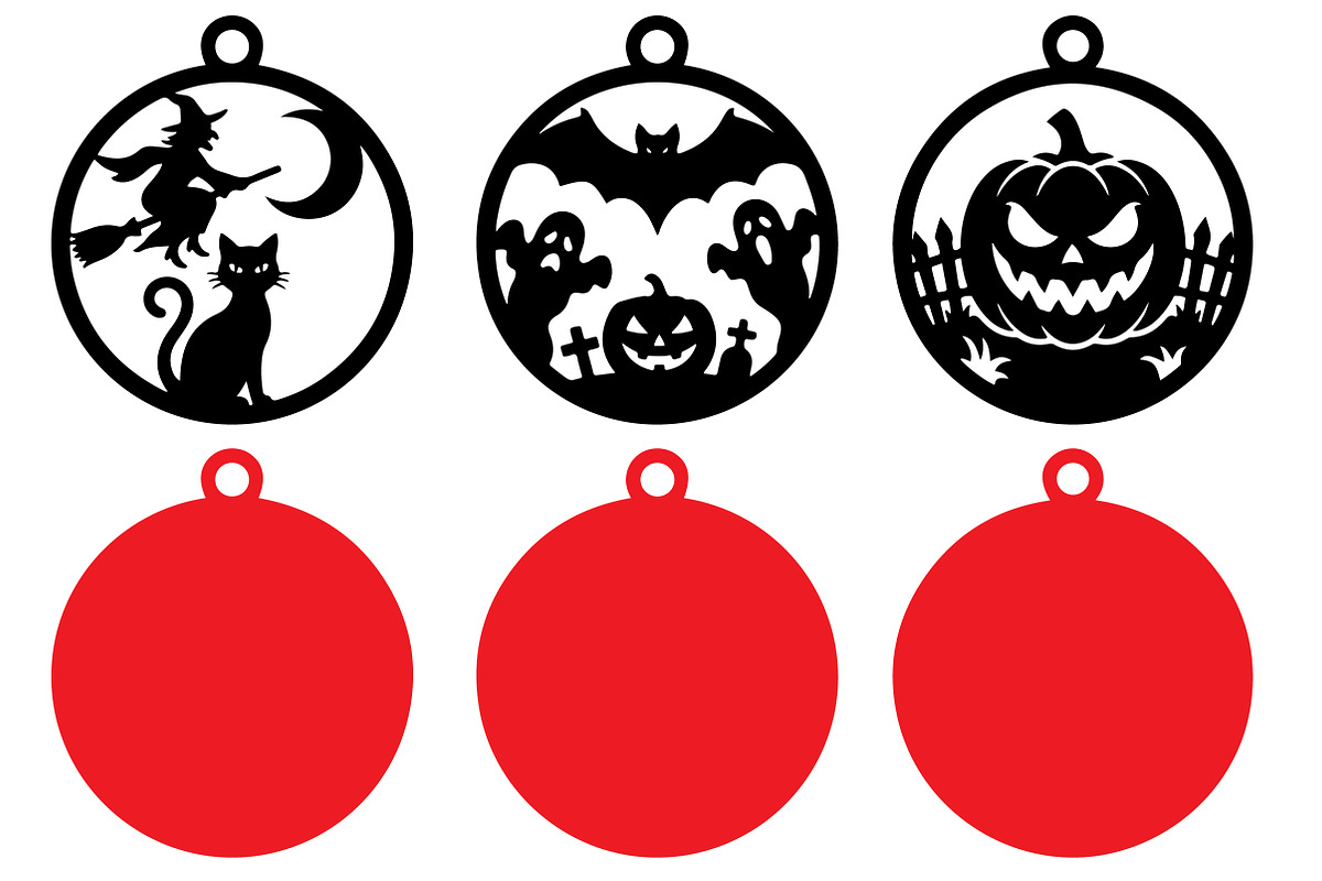 Halloween Ornaments Laser Cut SVG, an Object Graphic by DreamCafeArt (Photo 7 of 9)