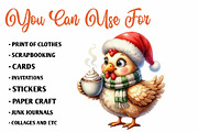 About Funny Christmas Chicken, a Seasonal Illustration by CreationArt (Thumbnail 5 of 7)