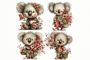 Whimsical Spring Koala Clipart, an Illustration by Designworld (Thumbnail 5 of 5)