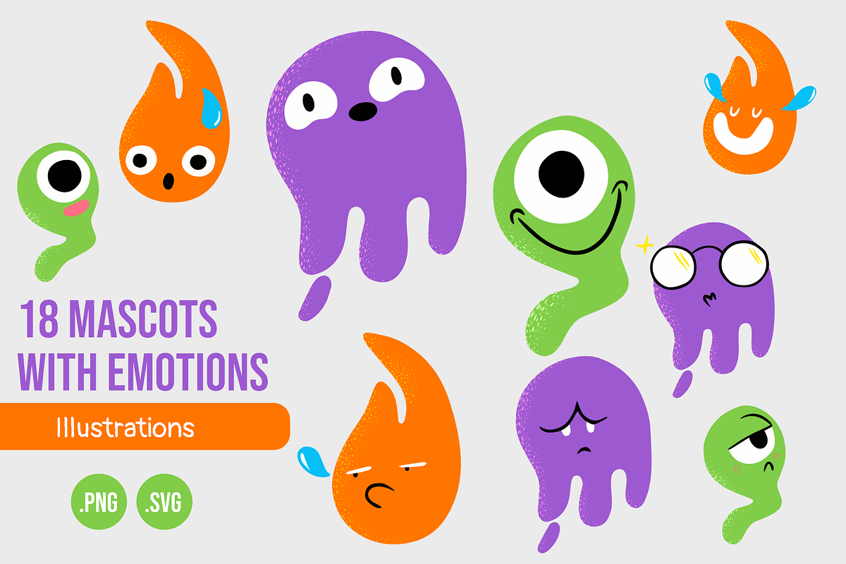 18 Mascots with emotions / KIT, an Illustration by LorellaC (Photo 2 of 4)