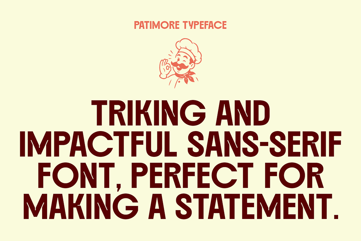 Patimore – Retro Sans Serif Font, a Sans Serif Font by Pekotype (Photo 2 of 15)