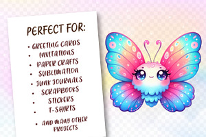 Kawaii Butterflies Clipart Butterfly