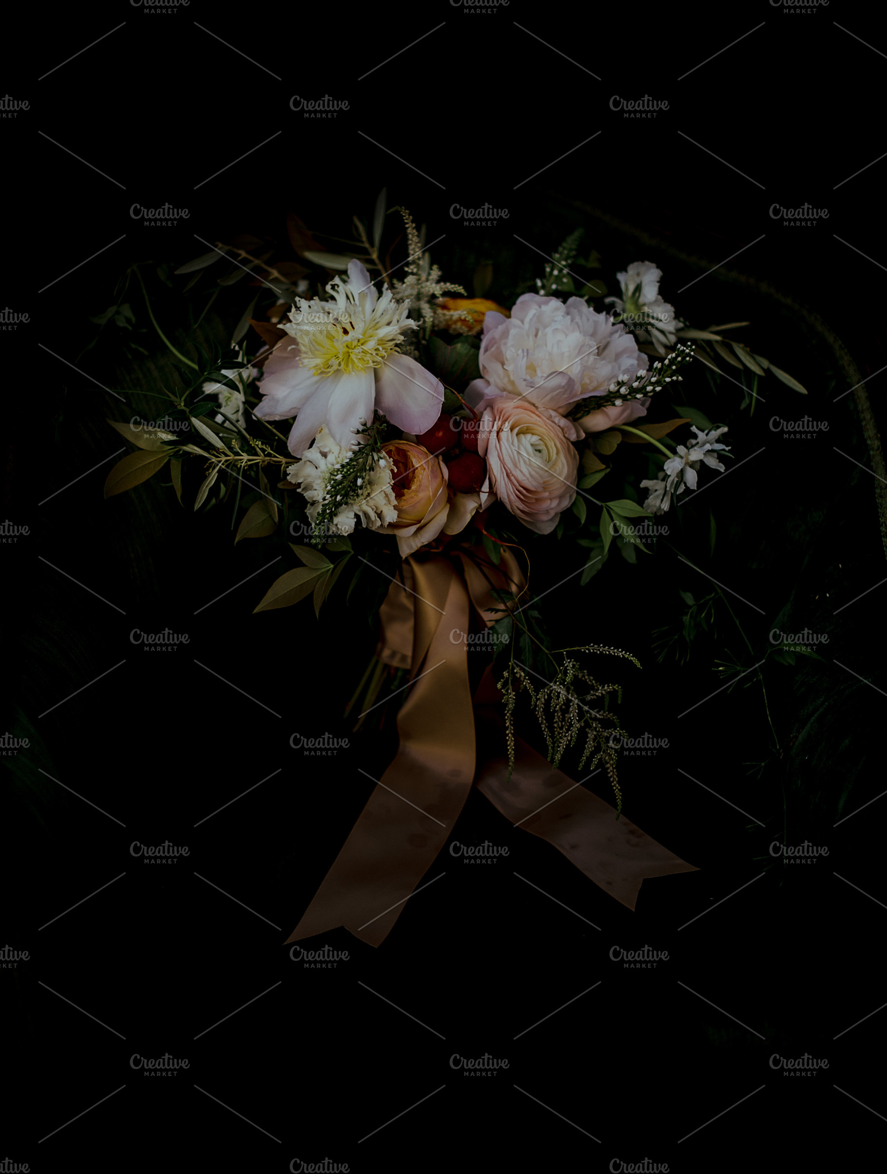 Dark & Moody Flower Bouquet, a Holiday Photo by Nine Photography
