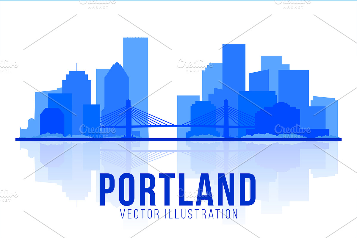 Portland Oregon skyline illustration, an Illustration by Sky and glass (Photo 4 of 7)