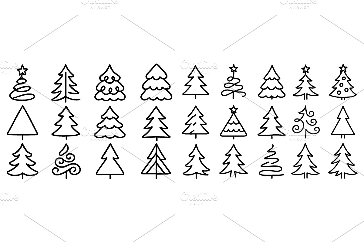 Set of diverse hand-drawn Christmas, an Object Illustration by ZinetroN