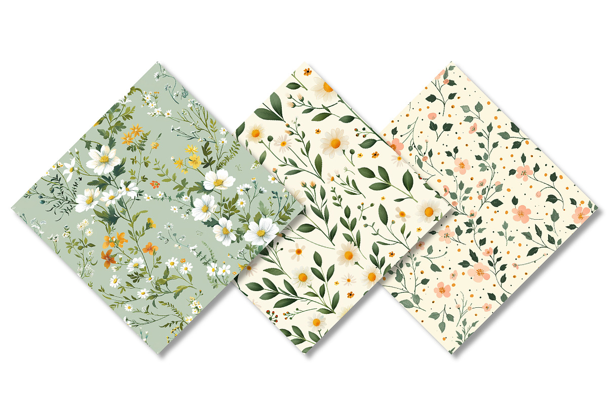 Ditsy Pastel Flowers Seamless Patter, a Pattern Graphic by Canvas Craft (Photo 6 of 6)