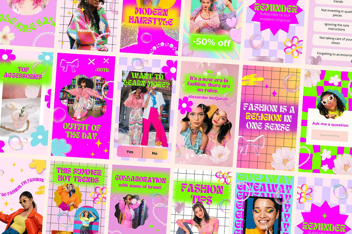 Retro & Y2K Instagram Template Pack, a Social Media Template by Sofico (Photo 10 of 10)