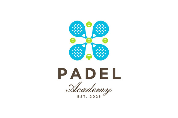 Vintage Retro Padel Academy Logo preview 2