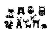 Cute Forest Animal Silhouette Bundle, an Illustration by Creativeshirt (Thumbnail 27 of 54)