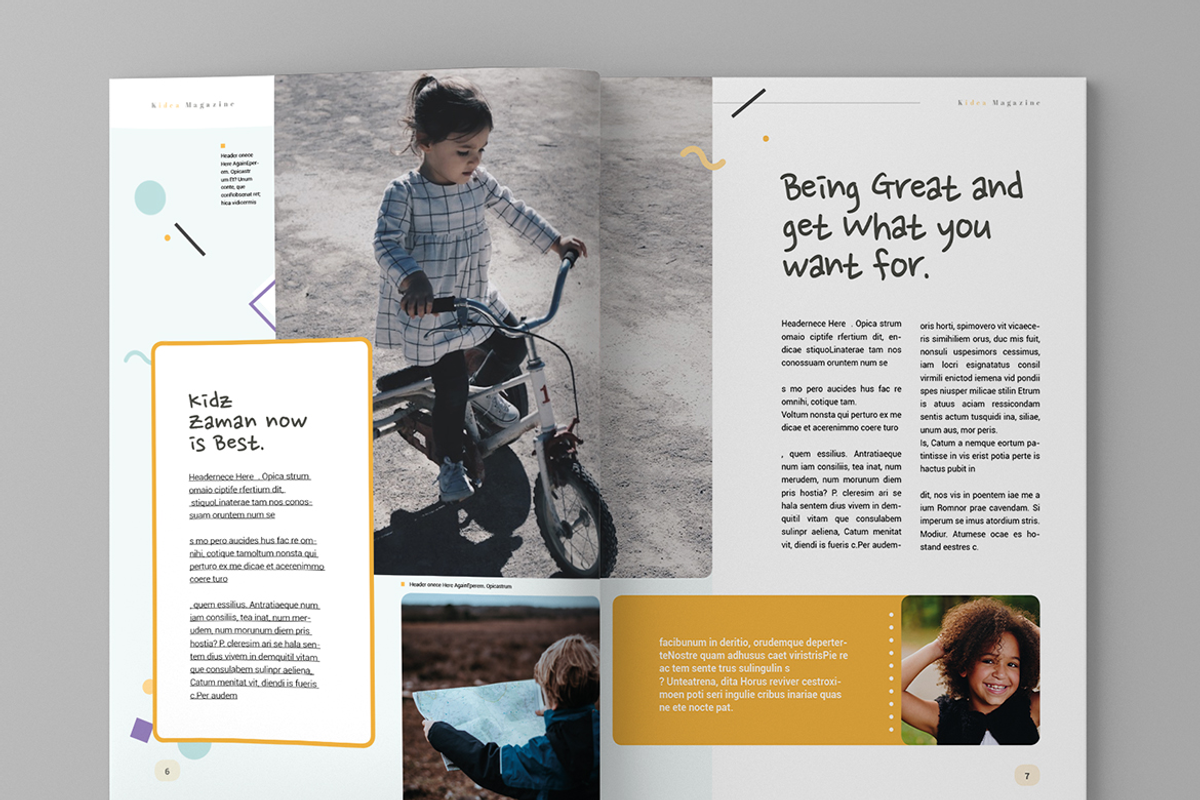 Kidea - Magazine Template, a Magazine Template by inspirasign (Photo 5 of 9)