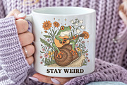 stay weird, witchy frog, gothic frog, an Illustration by Craft Nest (Thumbnail 6 of 7)