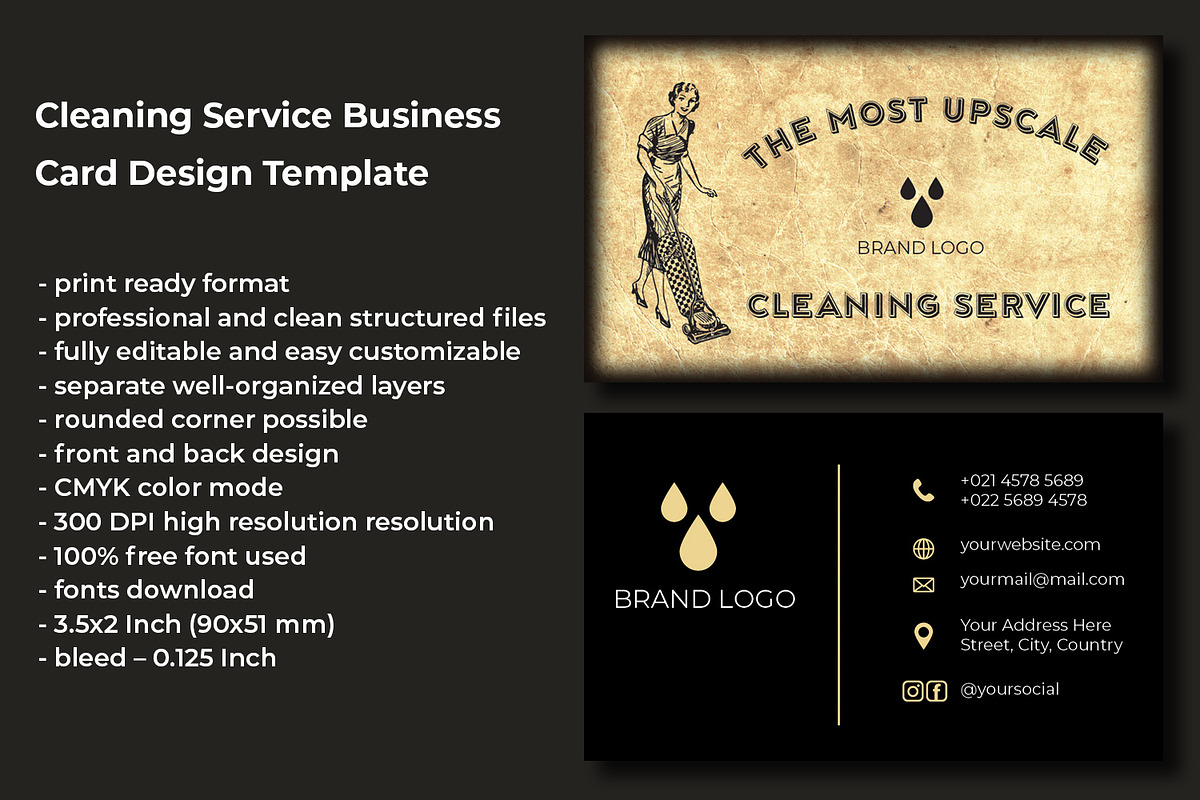 Cleaning Service Business Card, a Business Card Template by Kseniya-Omega (Photo 2 of 5)