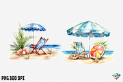 Summer Beach Watercolor, an Illustration by Gemstone (Thumbnail 9 of 12)