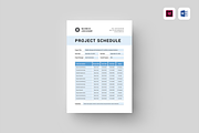 Project Schedule | MS Word & Indd, a Stationery Template by Leaflove (Thumbnail 1 of 5)