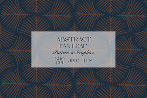 Modern Art Deco Leaf Tile Pattern, a Pattern Graphic by StudioGlouna