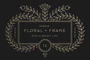 Floral + Frame, a Decorative Illustration by EightHourDay (Thumbnail 1 of 4)