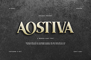 Aostiva - Modern Serif Font, a Serif Font by overlaytemplates (Thumbnail 1 of 5)