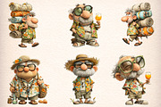 Funny Summer Beach Grandpa Clipart, an Illustration by Digital Artistic99 (Thumbnail 3 of 11)
