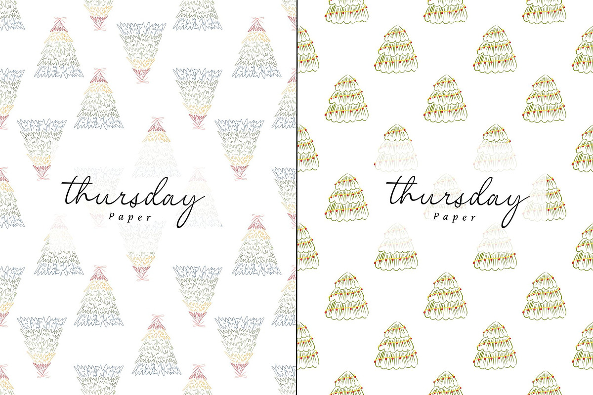 Christmas tree seamless pattern, a Pattern Graphic by Thursdaypaper (Photo 4 of 8)