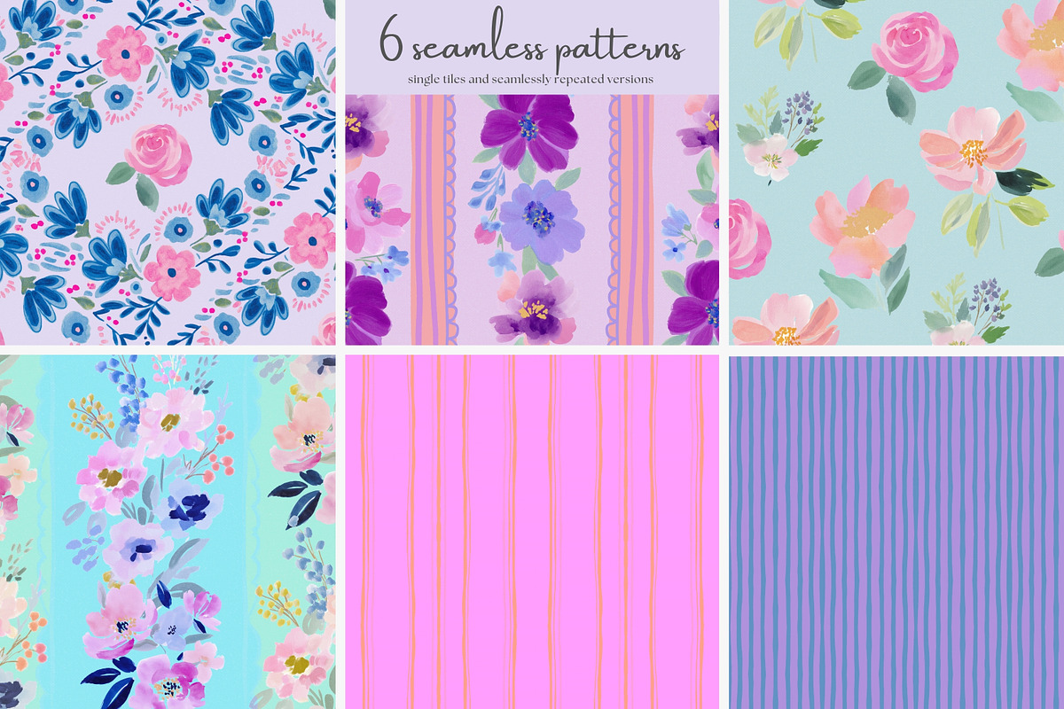 romantic seamless pattern set, a Pattern Graphic by Patishop Art (Photo 2 of 10)