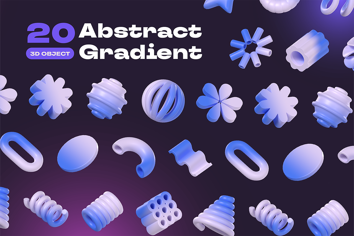 Abstract Gradient 3D, an Object 3D Model by kerismaker (Photo 7 of 8)