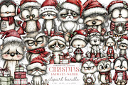 Whimsical Grumpy Christmas Animals, an Illustration by SinaCreation (Thumbnail 1 of 7)