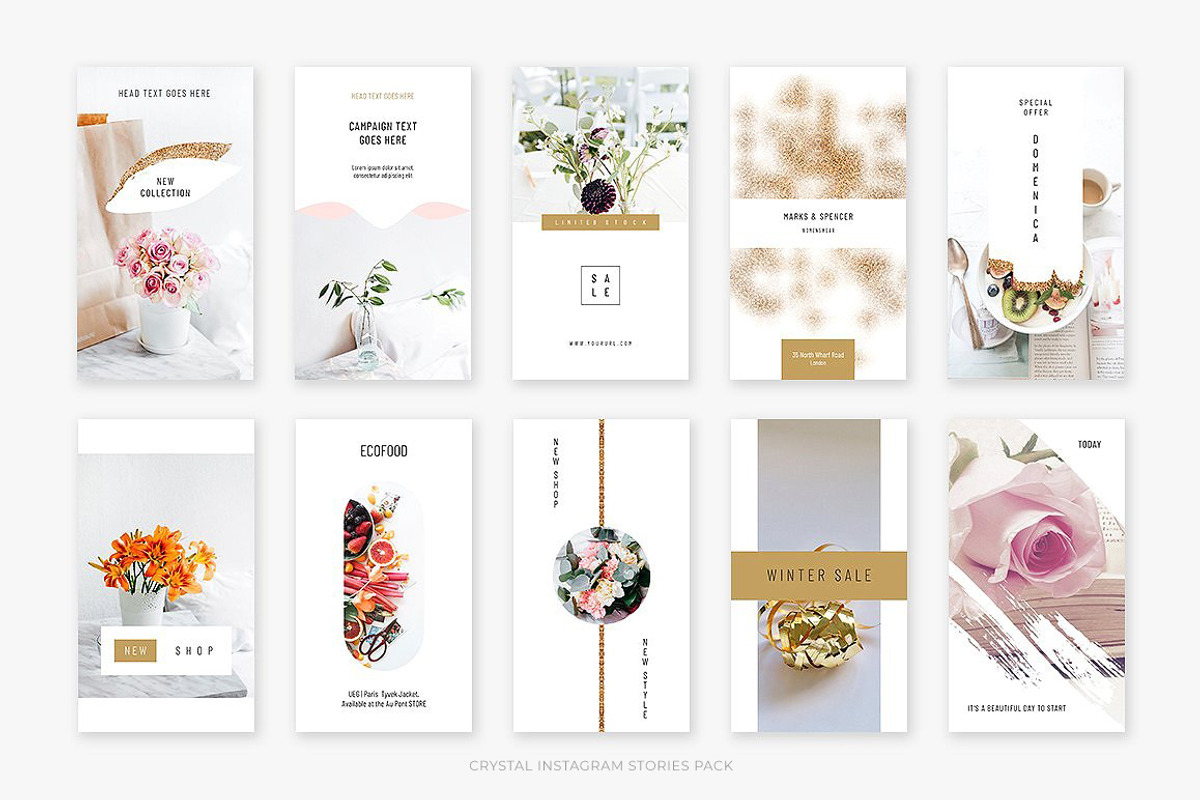 Light Instagram Stories Bundle, a Social Media Template by Swiss_cube (Photo 9 of 10)