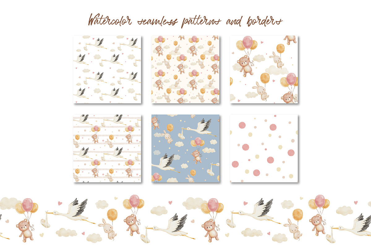 Hello baby - cute collection, an Animal Illustration by ElenaPlatovaArt (Photo 6 of 11)