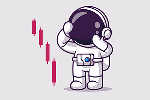 Cute Astronaut Investment Stock, a Technology Illustration by Catalyst Labs