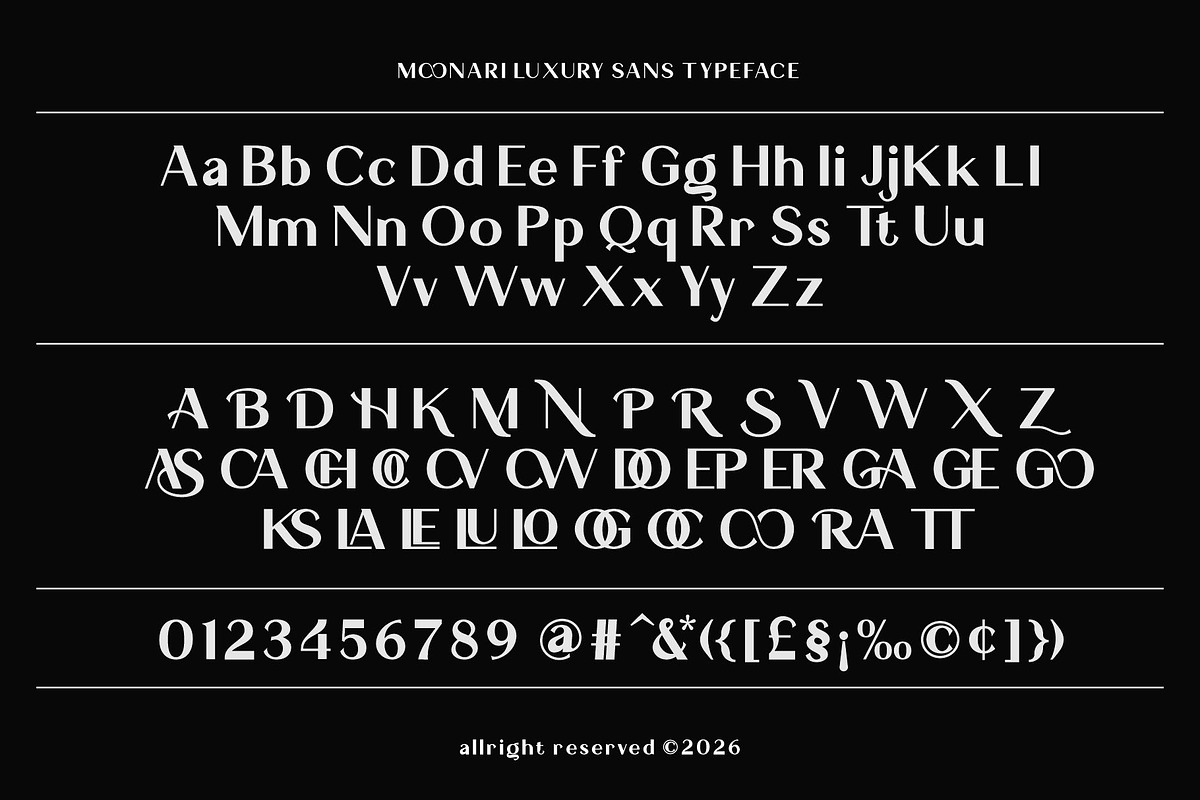 Moonari - Luxury Sans Typeface, a Sans Serif Font by Bentype Studio (Photo 4 of 5)