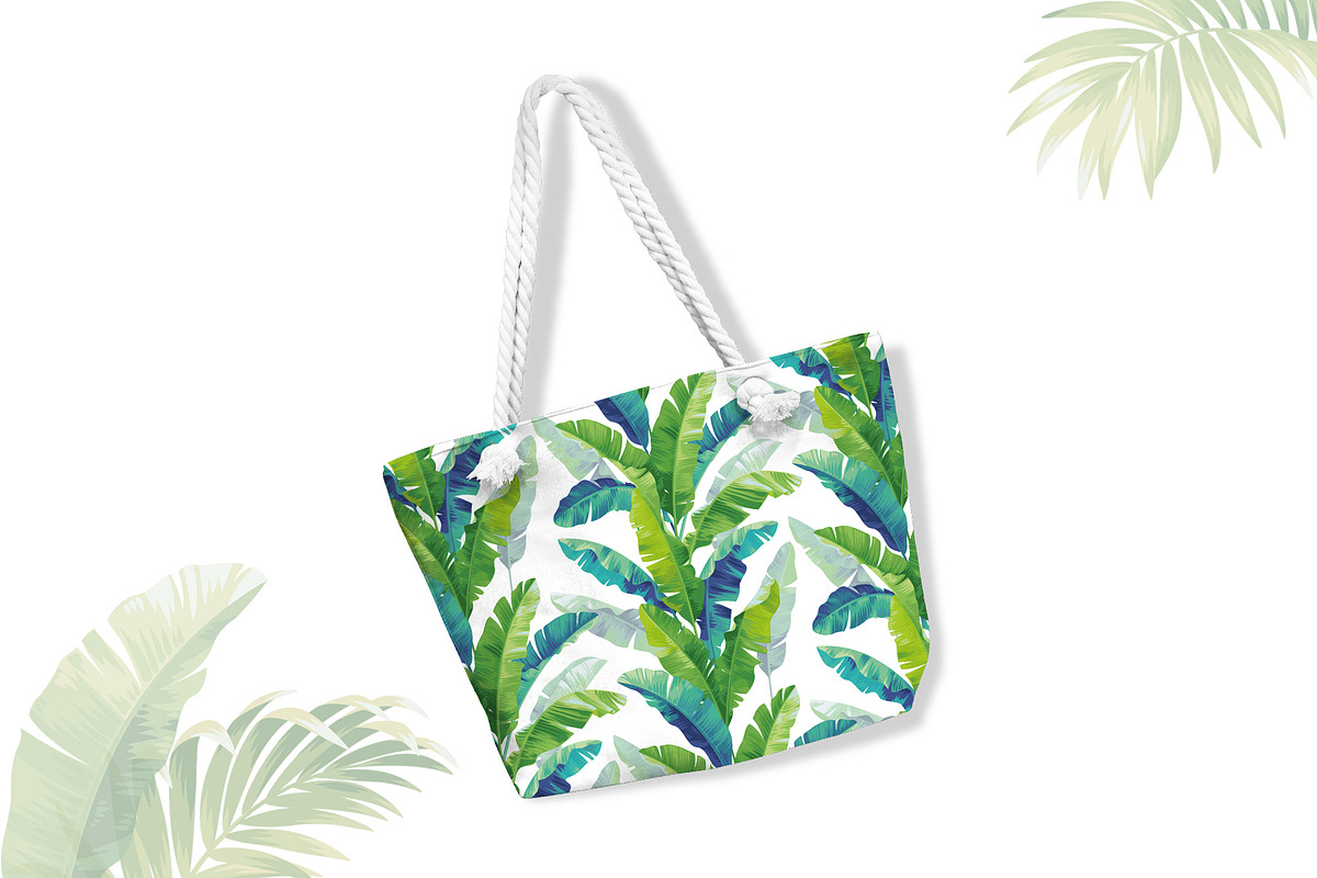 Banana palms. Tropical pattern., a Pattern Graphic by Anna Smirnova (Photo 5 of 6)