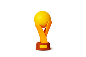 Sport competition 3d golden trophy, a Sport Illustration by Valerie Bodnar