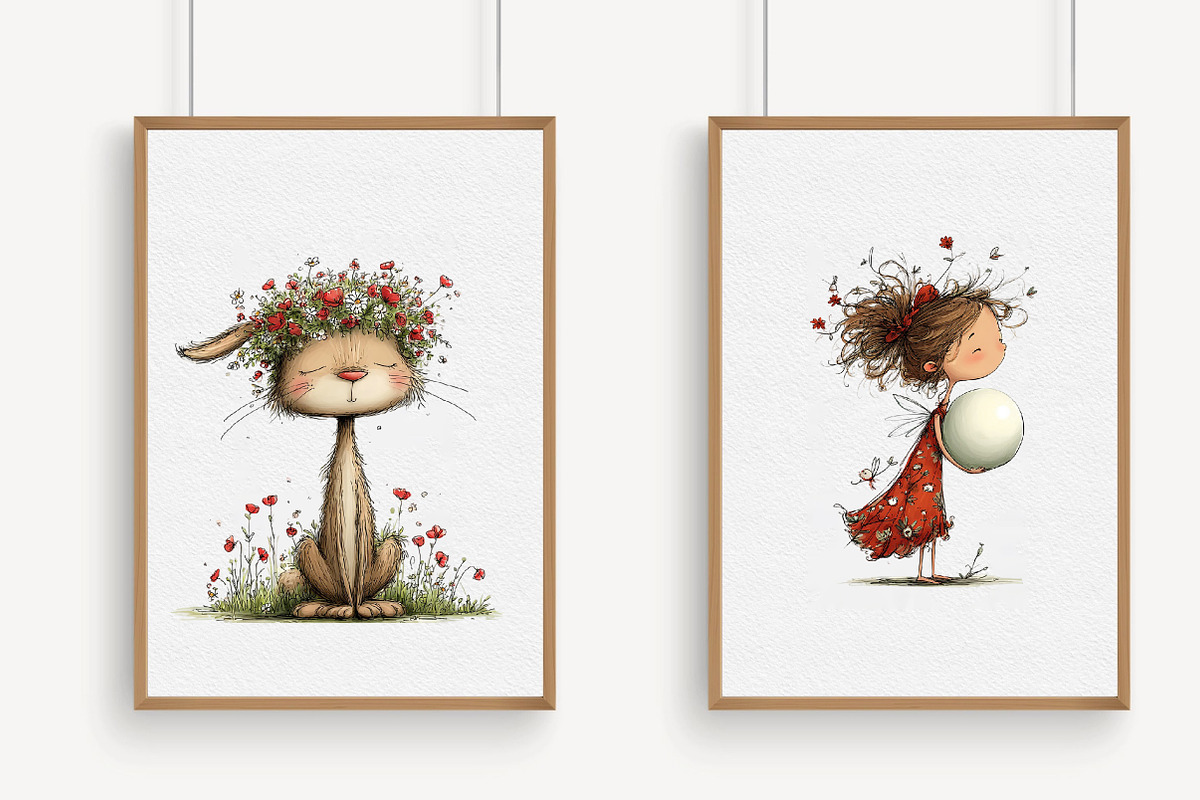 Whimsical Easter Clipart Bundle PNG, an Illustration by Libby Wishes (Photo 3 of 7)