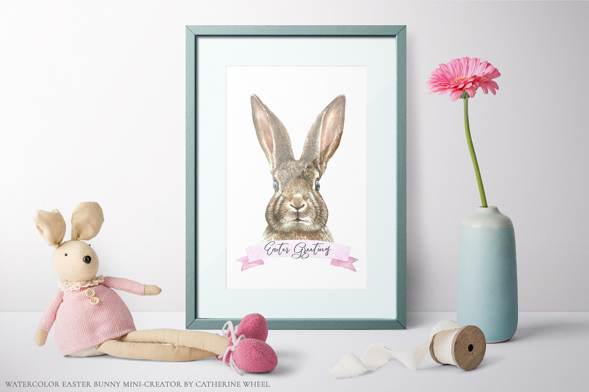 Watercolor Easter Bunny Creator, an Animal Illustration by Catherine Wheel (Photo 14 of 15)